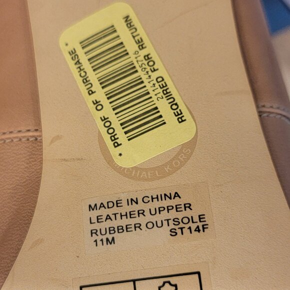 MICHAEL KORS MAVIS OPEN TOE DK KHAKI ZIPPER STRAPPY SANDAL WOMEN SHOES - Picture 11 of 13